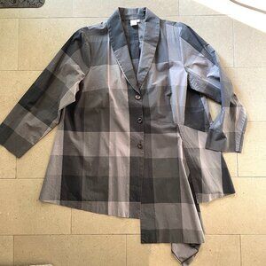 Jones New York Woman Gorgeous cotton Brown & Black Plaid Shirt-Size 2X